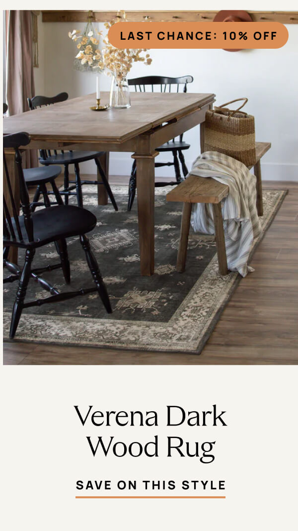 Last Chance 10% Off | Verena Dark Wood Rug 